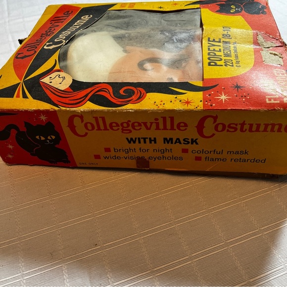 Collegeville Costume Vintage 60's/70's Child's Popeye Costume In Box Collector - Picture 3 of 14